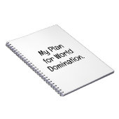 My Plan for World Domination Notitieboek (Rechterzijde)