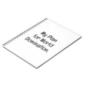 My Plan for World Domination Notitieboek (Linkerzijde)