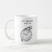 My Pocket Watch" Minimalist Time-Themed Mug Koffiemok (Links)