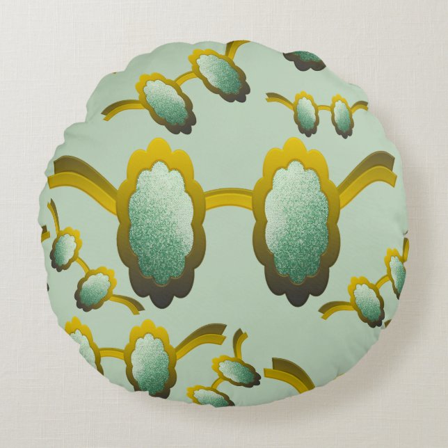 My Polarized Glasses are Ready Pattern Rond Kussen (Voorkant)