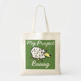 "My Project Baaag" Sheep Cartoon Project Bag Tote Bag