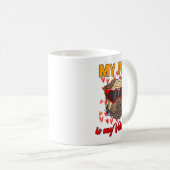 My Pug In My Valentine Cute Valentineu2019s Day Pe Koffiemok (Voorkant rechts)