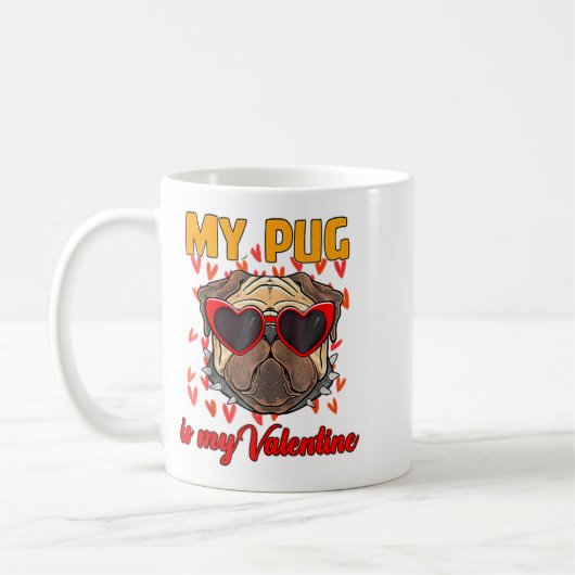 My Pug In My Valentine Cute Valentineu2019s Day Pe Koffiemok (Links)
