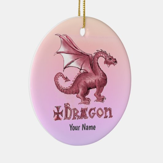 My Red Dragon Keramisch Ornament (Rechts)