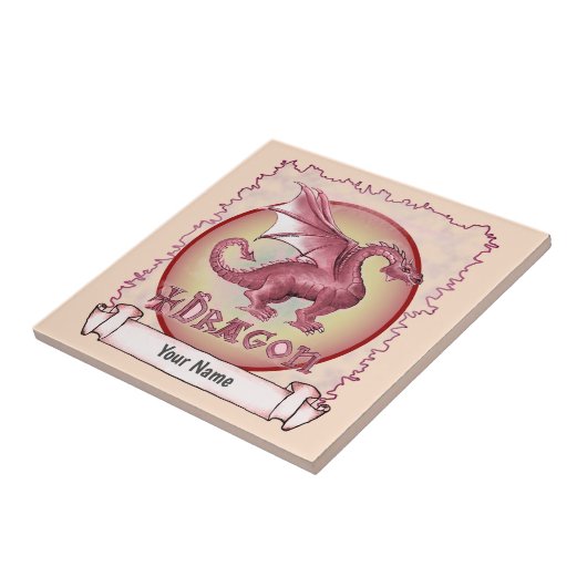 My Red Dragon Tegeltje (Zijkant)