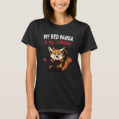 My Red Panda Is My Valentine Panda Bear Cupid Vale T-shirt (Voorkant)