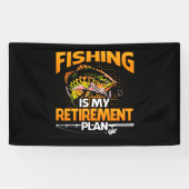 My Retication Plan is Fishing Fly Fishing Retired. Spandoek (Horizontaal)