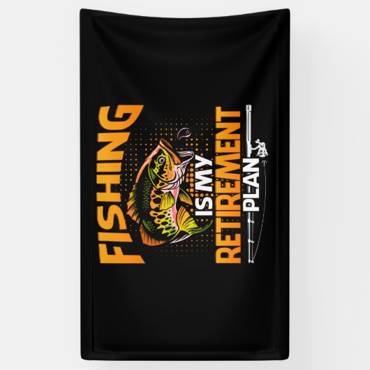 My Retication Plan is Fishing Fly Fishing Retired. Spandoek (Verticaal)