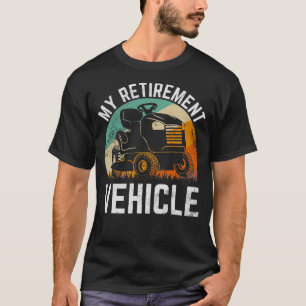 My Retiction Vehicle Funny Riding Lawn Mower Retr T-shirt