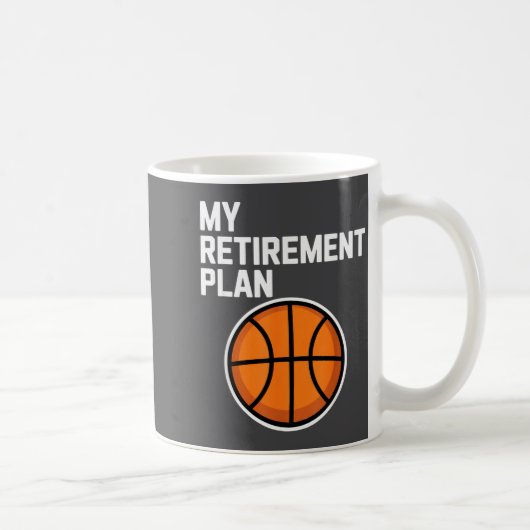 My Retirement Plan Basketball Srts Lover Fan Koffiemok (Rechts)