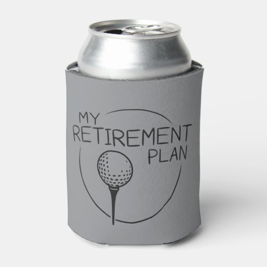 My Retirement Plan Funny Saying Golfing Golfer  Blikjeskoeler (Blikje Voorkant)