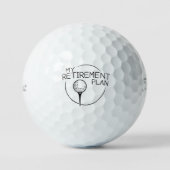 My Retirement Plan Funny Saying Golfing Golfer  Golfballen (Voorkant)