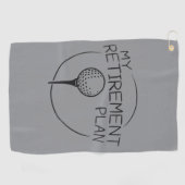 My Retirement Plan Funny Saying Golfing Golfer  Golfhanddoek (Horizontaal)