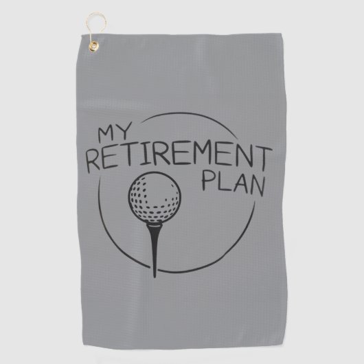 My Retirement Plan Funny Saying Golfing Golfer  Golfhanddoek (Voorkant)