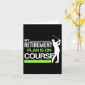 My Retirement Plan Is On Course Funny Golf Retired Kaart (Gele Bloem)
