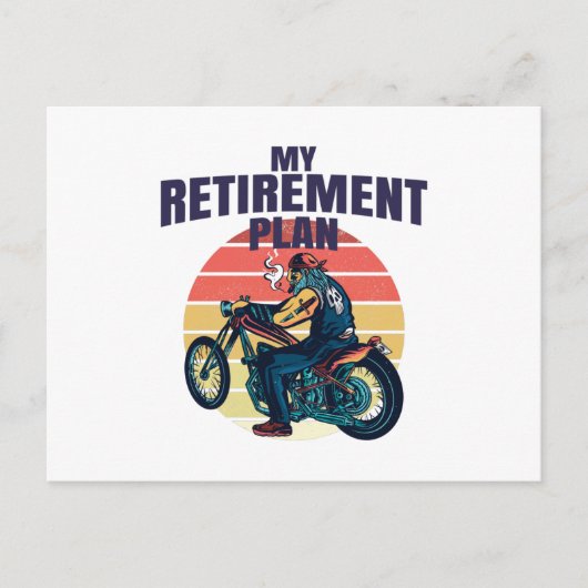 My retirement plan motorcycling briefkaart (Voorkant)