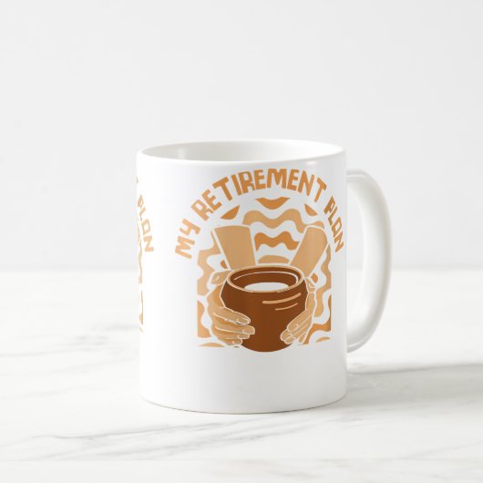 My Retirement Plan Pottery Pro Wheel Hobby Lover P Koffiemok (Voorkant rechts)