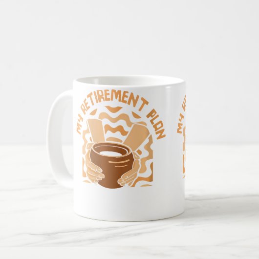 My Retirement Plan Pottery Pro Wheel Hobby Lover P Koffiemok (Voorkant links)