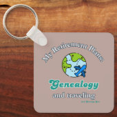 My Retirement Plans: Genealogy and Traveling Sleutelhanger (Voorkant)