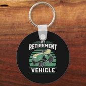 My Retirement Vehicle Funny Riding Lawn Mower Retr Sleutelhanger (Voorkant)