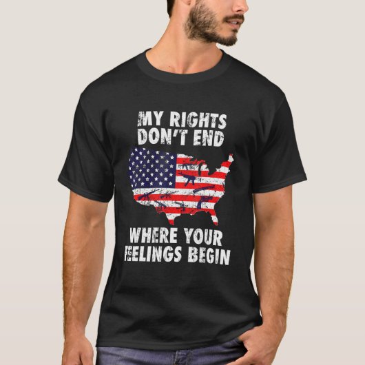 My Rights Dont End Where Your Feelings Begin US Ve T-shirt (Voorkant)