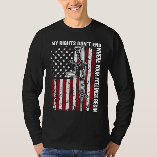 My Rights Don't End Where Your Feelings Begin USA T-shirt (Voorkant)