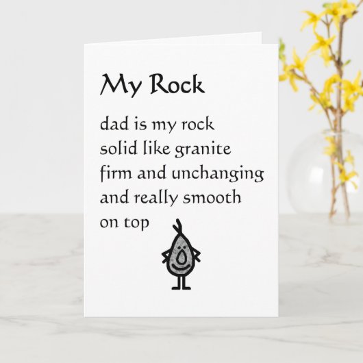 My Rock - Een grappig gedicht voor papa Kaart (Gele Bloem)