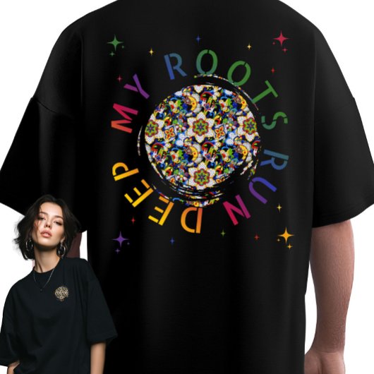 My Roots Run Deep, een Mexicaanse volkskunst geïns T-shirt
