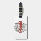 My Rules Classic Red Car Retro Mechanic Bagagelabel (Voorkant verticaal)