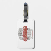 My Rules Classic Red Car Retro Mechanic Bagagelabel (Achterkant verticaal)