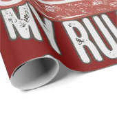 My Rules Classic Red Car Retro Mechanic Cadeaupapier (Rol Hoek)