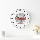 My Rules Classic Red Car Retro Mechanic Grote Klok (Huis)