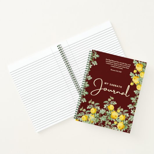 My Sabbath Journal | Floral Scripture Design Notitieboek (Binnen)