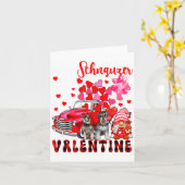 My Schnauzer Is My Valentine Two Dogs With Gnome P Kaart (Gele Bloem)