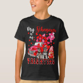 My Schnauzer Is My Valentine Two Dogs With Gnome P T-shirt (Voorkant)