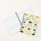 My School Notes aangepaste naam kleurrijke uilen S Notitieboek (Binnen)