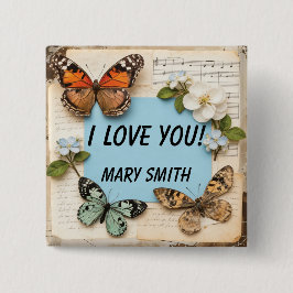 My Scrapbook Vierkante Button 5,1 Cm