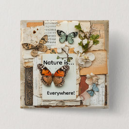 My Scrapbook Vierkante Button 5,1 Cm