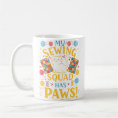 My Sewing Squad Has Paws Funny Cat Quilting Koffiemok (Links)