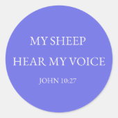 My Sheep Hear My Voice Bible Verse Sticker (Voorkant)