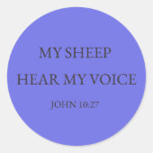 My Sheep Hear My Voice Christian Sticker (Voorkant)