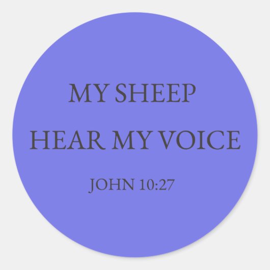 My Sheep Hear My Voice Christian Sticker (Voorkant)