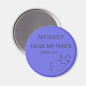 My Sheep Hear My Voice Scripture Magnet (Voorkant / Achterkant)