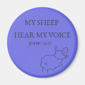 My Sheep Hear My Voice Scripture Magnet (Voorkant)