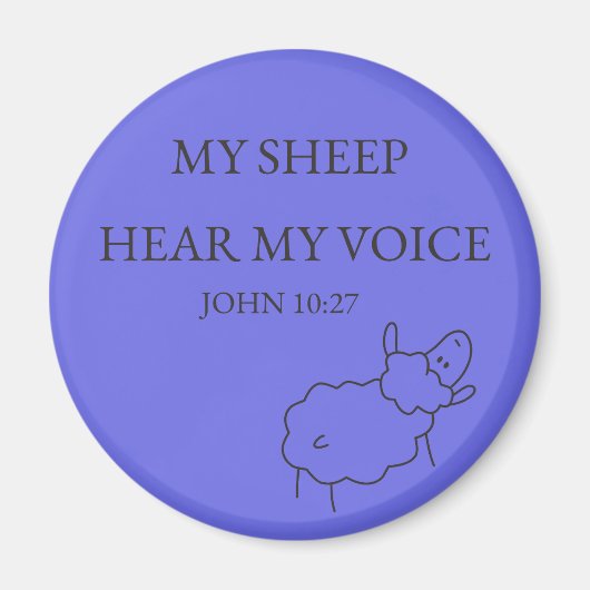 My Sheep Hear My Voice Scripture Magnet (Voorkant)