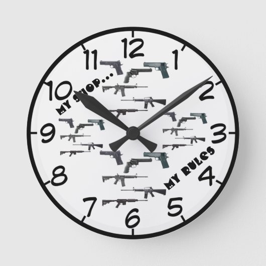 My Shop.my rules Ronde Klok (Voorkant)