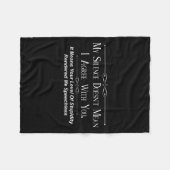 My Silence Doesnt Mean I Agree With You  Fleece Deken (Voorkant (Horizontaal))