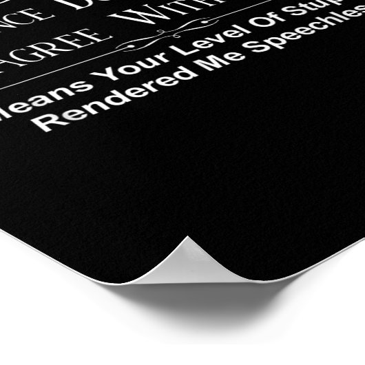 My Silence Doesnt Mean I Agree With You  Poster (Hoek)