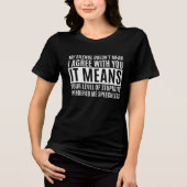 My Silense Doesn't Mean I Agree with you, Funny Tri-Blend Shirt (Voorkant)