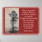 My Simple Religion - Dalai Lama quote -art print (Voorkant)
